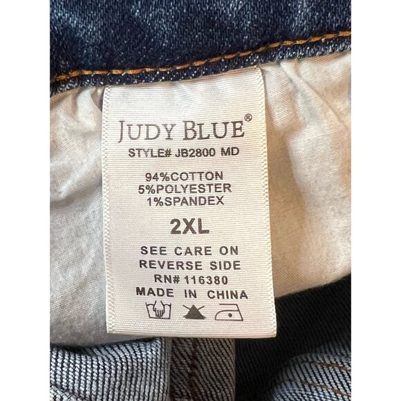 Judy Blue Lewiston High Rise distressed denim skirt size 2X (18/20) - Picture 13 of 14